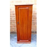 A TALL MAHOGANY CABINET, fitted with five shelves, 43cm wide 36cm deep 110cm high