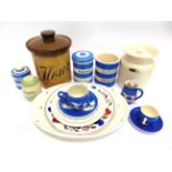 A COLLECTION OF T G GREEN CORNISHWARE AND OTHER CERAMICS including 'Streamline' pattern lidded