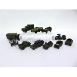 ASSORTED DINKY MILITARY VEHICLES all but one circa 1950s, variable condition, all unboxed, (11).