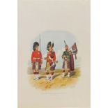 MILITARIA - ASSORTED SCOTTISH REGIMENTAL PRINTS AFTER RICHARD SIMKIN comprising The Queen's Own