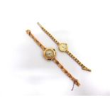 MAJEX, A LADY'S 9 CARAT GOLD WRISTWATCH on a bracelet, 12g gross excluding the movement; with