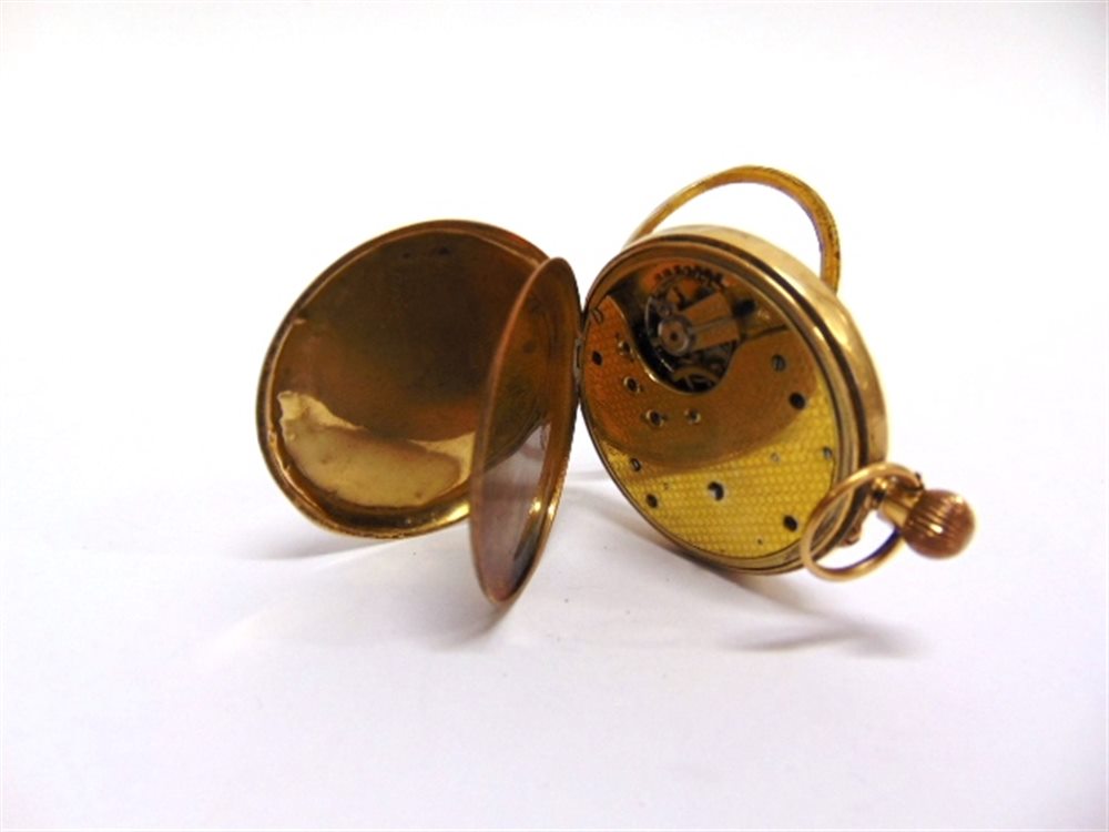 AN 18 CARAT GOLD OPEN FACED POCKET WATCH gilt metal cuvette, 90g gross inclusive of movement - Image 2 of 2