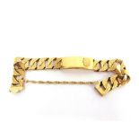 A 9 CARAT GOLD ETERNITY BRACELET with textured links, 96g gross