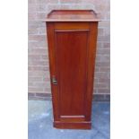 A TALL MAHOGANY CABINET on plinth base, 42cm wide 36cm deep 117cm high