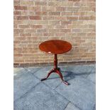 A TILT TOP TRIPOD OCCASIONAL TABLE, the circular top 54cm diameter, 70cm high