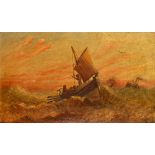 BRITISH SCHOOL (LATE 19TH CENTURY) A Lifeboat Attending Stricken Shipping, oil on canvas,