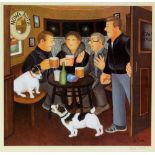 BERYL COOK, O.B.E. (BRITISH, 1926-2008) 'In the Snug', colour print, limited edition of 650 (