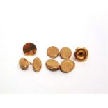 A PAIR OF 9 CARAT GOLD CUFFLINKS Birmingham 1912; a single 9 carat gold cufflink; and two dress