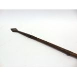 INDIA - A COLONIAL INDIAN PIG STICKING LANCE wooden shaft with diamond shaped steel point stamped '