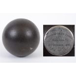 19TH CENTURY - THE YEAR OF REVOLUTION 1848 - THE VIENNA UPRISING - A RARE COMMEMORATIVE CANNONBALL