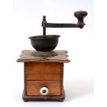 GREAT WAR - AN UNUSUAL RELIC OF THE EARLY WAR, A BELGIAN COFFEE GRINDER inscribed to drawer