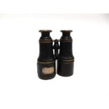 19TH CENTURY - A VICTORIAN 'VOLUNTEER'S REGIMENT' PRESENTATION PAIR OF FIELD BINOCULARS bearing