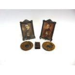 GREAT WAR - A PAIR OF FRENCH TRENCH ART FACTORY MADE ASHTRAYS constructed from battlefield finds