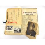 SECOND WORLD WAR - NAAFI/HCS - BRITISH ARMY COOK PATRICK KELLY'S DAIRY, SCRAP AND PHOTOGRAPH ALBUM