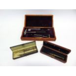 19TH CENTURY - A MAHOGANY BRASS BOUND SURGEON'S BOX AND INSTRUMENTS BY EVANS & WORMULL OF 31