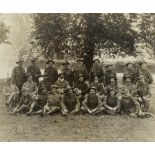 BOER WAR - FRANCIS HOOD FERNIE - A BLACK AND WHITE GROUP PHOTOGRAPH OF BRITISH OFFICER'S AND OTHER