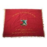 VIETNAM - A 1960'S VIET CONG EMBROIDERED RED BANNER 'Liberation of South Vietnam - Liberation