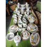 A LARGE COLLECTION OF ROYAL WORCESTER 'EVESHAM' PATTERN CERAMICS, including six setting dinner