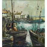 TORQUIL J. MACLEOD (BRITISH, 1933-2002) Port of Crail, near Kirkcaldy, Fife, oil on board, titled