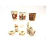 ASSORTED COLLECTABLES comprising four pieces of crested china, including a Carlton model of