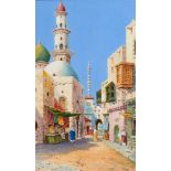 J. SCHMIDT (EARLY 20TH CENTURY) North African Street Scene, watercolour, signed lower right and