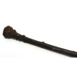 A ROOTWOOD CLUB OR SHORT STICK probably late 19th century, 77cm long.