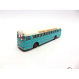 A DINKY NO.953, CONTINENTAL TOURING COACH pale blue with a white roof and red plastic hubs,