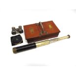 ASSORTED COLLECTABLES comprising a four-draw telescope, signed 'J. Ford / London', 17.5cm long (59cm