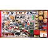 ASSORTED LEAD FARM ANIMALS, FIGURES & ACCESSORIES by Taylor & Barrett, Benbros and others,