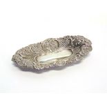 A LATE VICTORIAN SILVER BON BON DISH by George Wish, Sheffield 1900, of elongated oval outline