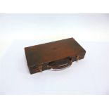 ASPREY'S: A LEATHER CASED TRAVELLING JEWELLERY CASE, the top opening to plush lined interior with