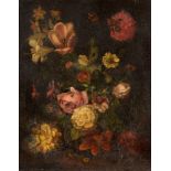 DUTCH SCHOOL (19TH CENTURY) Still Life of Flowes in a Vase, oil on canvas, unsigned, 49cm x 38cm, in