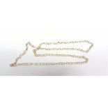 ROMA GALTON: A GOLD CHAIN unmarked, of simple soldered jump ring links, 132cm long, 22.4g gross