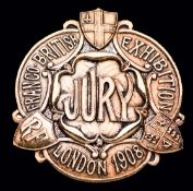 A 1908 London Franco-British Exhibition jury member's medal,