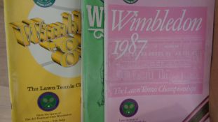 A collection of tennis programmes, mostly Wimbledon in the 1980s and 1990s,