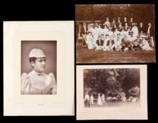 A collection of 12 original Victorian/Edwardian lawn tennis photographs,