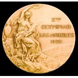 Los Angeles 1932 Olympic Games gold prize medal, in silver-gilt, designed by Prof.