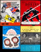 Boxing programmes from the collection of the late Geoff Born,