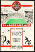 Sunderland v Manchester United programme 18th February 1953