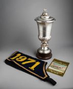 The Trophy for the 1971 Greyhound Derby won by the bitch Dolores Rocket,