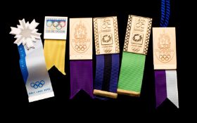 A group of six International Olympic Committee Session badges from the 2000s, i & ii) 112th session,