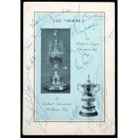 Fully-signed Tottenham Hotspur 1960-61 Double winning season Celebration Banquet menu,