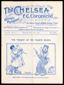 Chelsea v Swindon Town programme 11th March 1911, F.A.