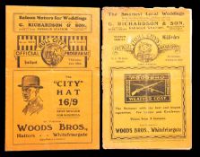 Hull City v Middlesbrough programme 5th February 1927, together with Hull City v Southport 13.1.