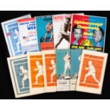 11 boxing programmes, Harvey v Neusel 26.11.34, Petersen v Neusel 4.2.