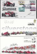 12 signed motorsport limited edition postal covers,