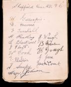 An autograph album compiled by Sheffield United and Ireland's Billy Gillespie in the 1920s,