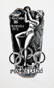 Munich 1972 Olympic Games bookplate, for Dr.