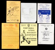 A bundle of 1960s programmes mostly relating to non-League football in the Cambridgeshire and