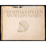 Antwerp 1920 Olympic Games bound set of five illustrated brochures, OLYMPISKA SPELEN,